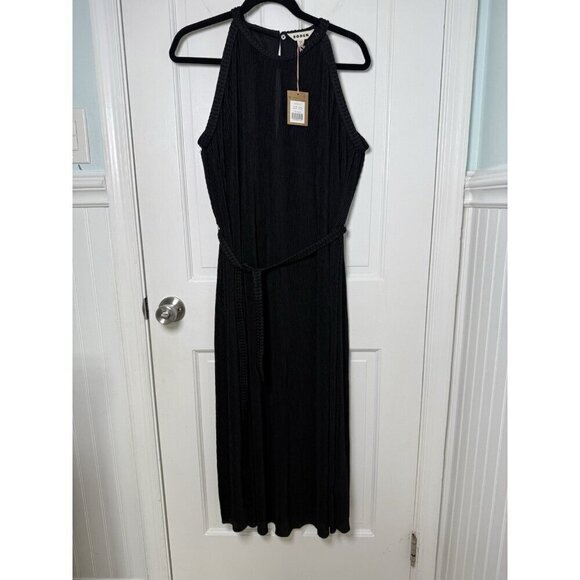 Boden Dresses & Skirts - Boden Plisse Maxi Black Belted Dress Women’s 8P NWT